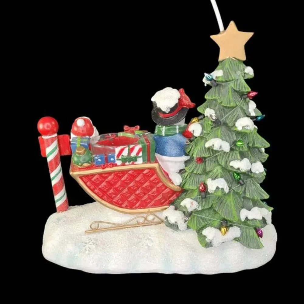 Yankee Candle Christmas‎ Tart Warmer Snowman Sled North Pole Tree MISSING BOWL